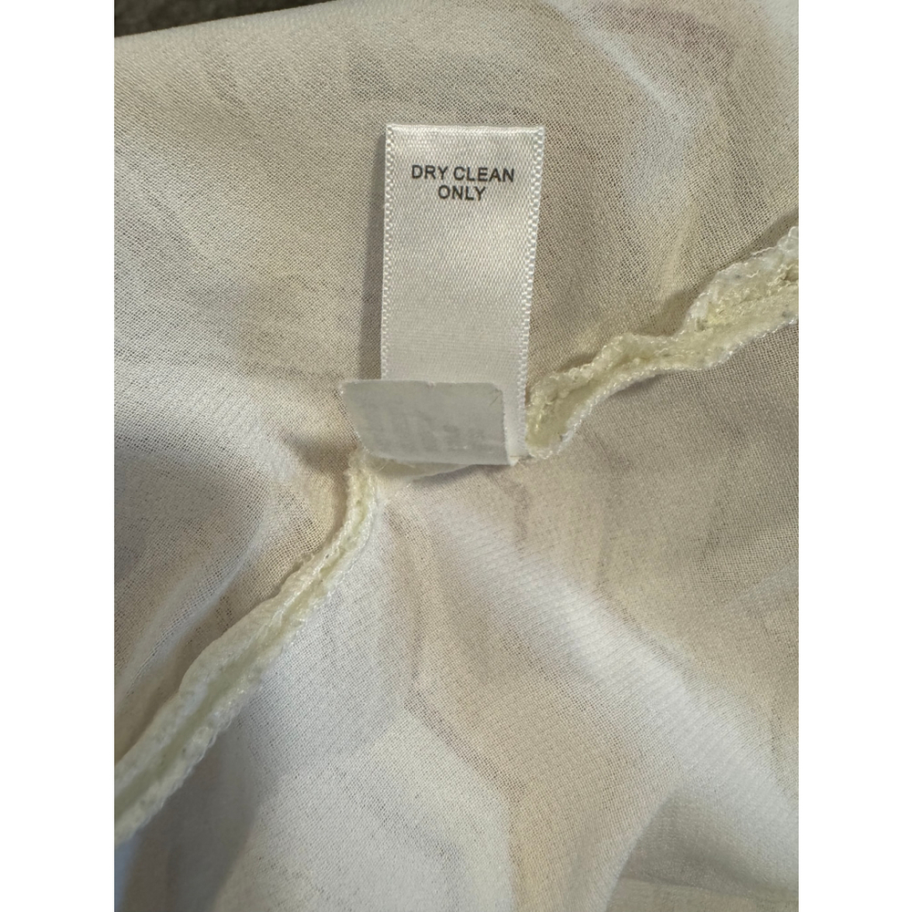 Banana Republic White Zip Back Tank Top Size 8 - Picture 7 of 11